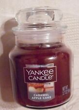 YANKEE CANDLE SMALL JAR CARAMEL APPLE CAKE USA WHITE LABEL VHTF 2016