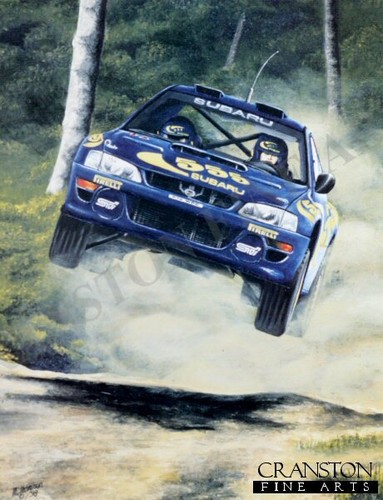 Motor car rallying - art, print