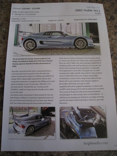 2002 noble m12 gto - m12, details