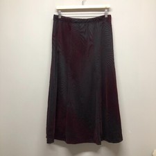 Vintage Cotswold Collection Devore Skirt Womens Large Fits UK 14 Red Long Velvet