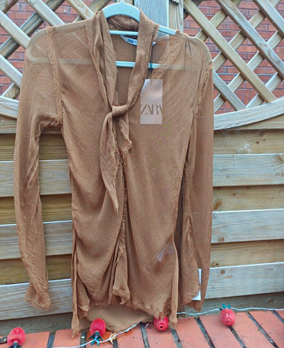 Zara brown crinkle - zara,