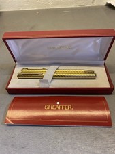 Sheaffer Gold Plated Fountain Pen, and Ballpoint pen, with box