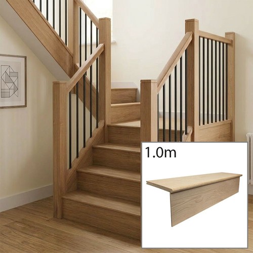 Solid oak stair cladding - solid, 1.0m
