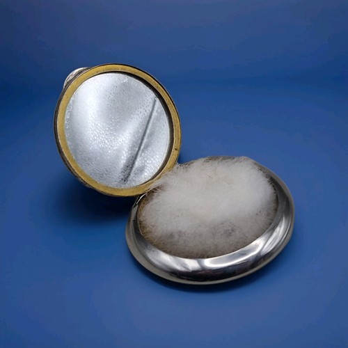 Solid silver powder compact - solid,