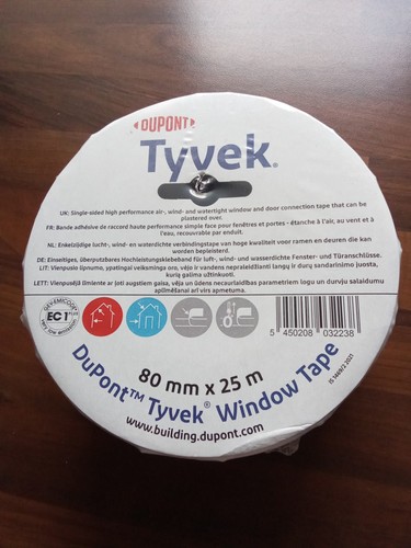 Tyvek window tape 80mm 25m - window,