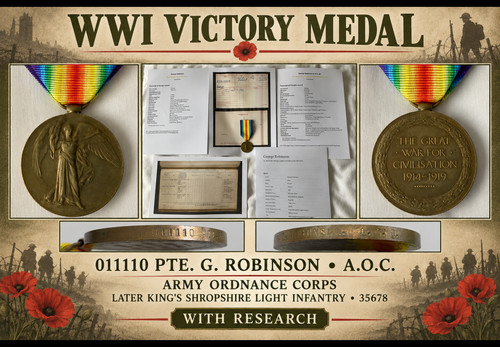 Ww1 victory medal 011110 pte - medal,