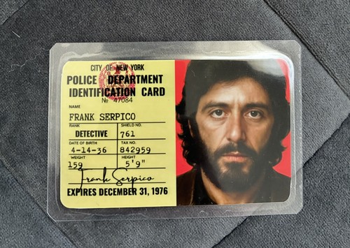 Prop police card badge - police, card/id