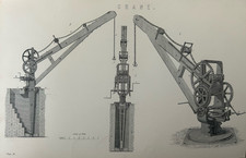Antique Print Crane c1870s