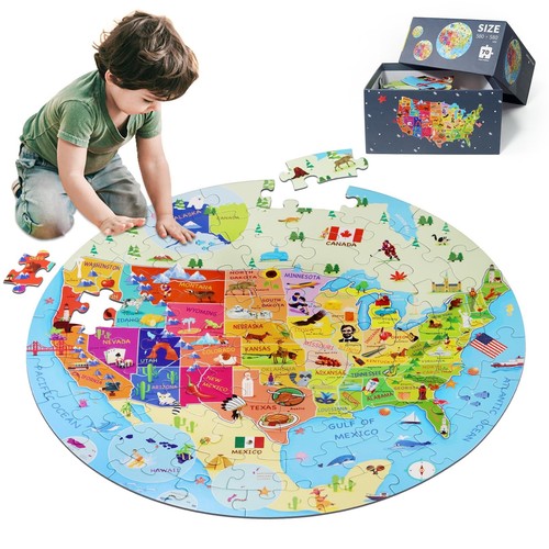 Usa map puzzle - usa, pieces