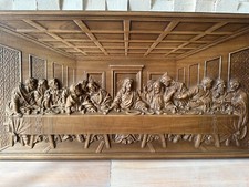 Last supper religious carved