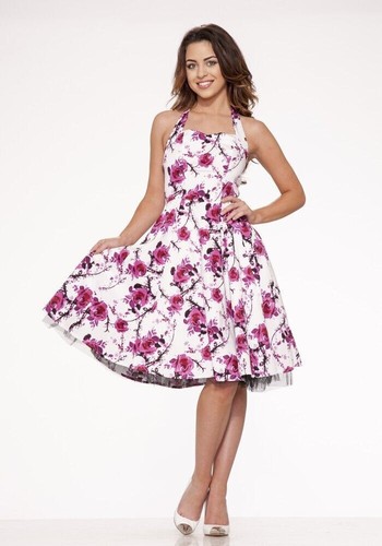White pink floral - h&r,