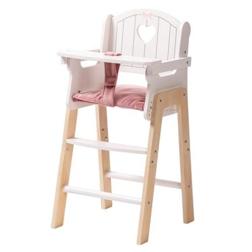 Wooden baby doll high chair - wooden,