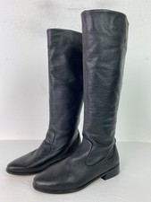 Red Or Dead Black Leather Flat