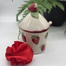 Ceramic strawberry Jam Pot