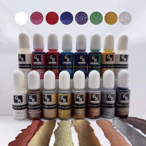 Alcohol ink set metallic - set,
