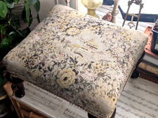 Vintage Tapestry Footstool