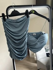 Oh Polly Women Blue Ruched Two