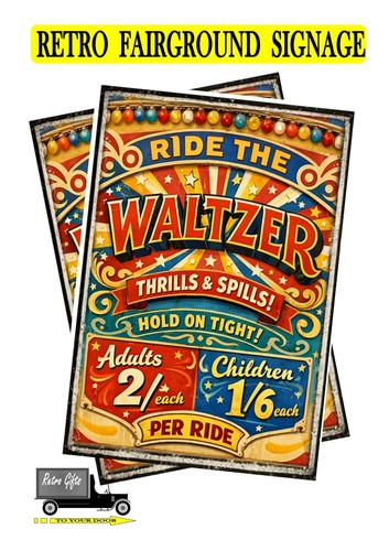 Fairground waltzer sign - fairground,
