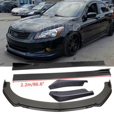 For Honda Accord 2003-2007 Side Skirt Front & Rear Bumper Lip Spoiler Carbon