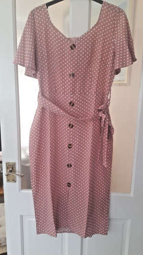 Polka dot tea dress - dot, belt