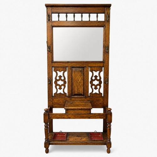 Antique edwardian oak - edwardian, hall