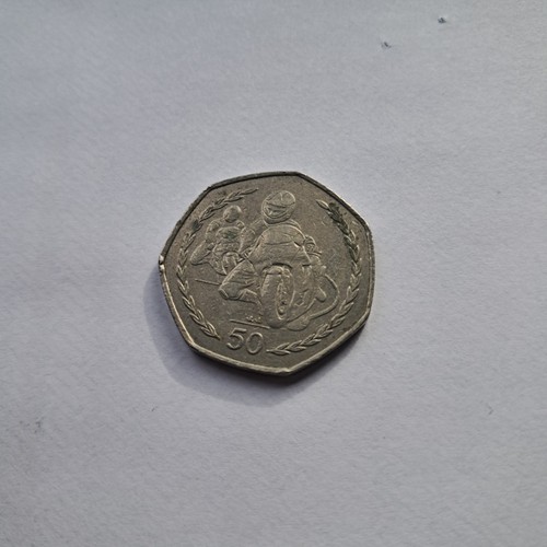 Motorbike 50p coin - motorbike,
