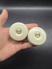 2 1940s Dolly Light Switches Gec Mutac Silent Action 1 Way 5 Amp Cream Colour 