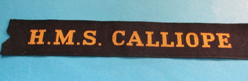 Royal navy cap tally hms - navy,