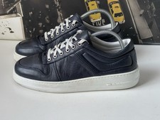 JONES BOOTMAKER Ladies Navy Blue Leather Platform Trainers EU 39