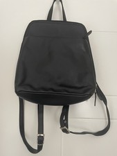 John Lewis Black Leather Backpack