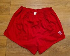 ? ADIDAS 1970's 80s VINTAGE Running SPRINTER Cotton Shorts RETRO Red Football M