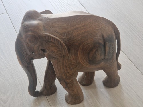 Indian elephant wooden carved - indian,