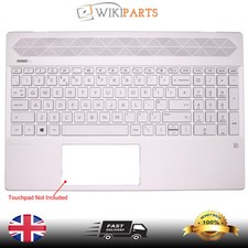 Fits For HP PAVILION 15-CW1004NA Laptop Keyboard UK Silver Palmrest Cover Case