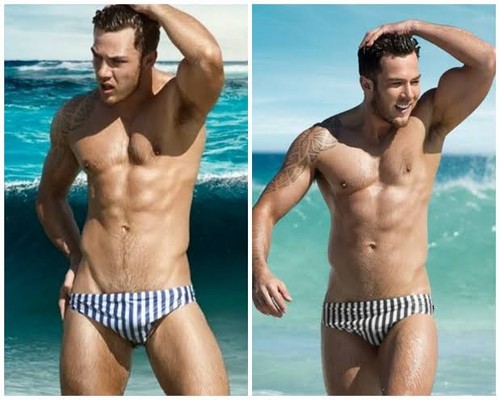 Aussiebum stripe swimwear - swimwear, xl