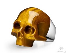 Signature Gem Skull Ring, Gold
