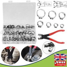 131 Pcs Stainless Steel Hose Clamp Kit With No Driver Jubilee Clips & Plier Set