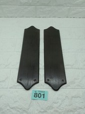 Pair Of Original Edwardian Finger Plates Solid Ebony Hardwood 7.5nxn30.5cm #801
