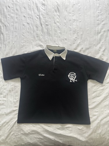 Corteiz black polo shirt - black,