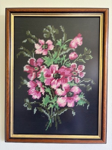 Vintage framed floral flower - vintage,