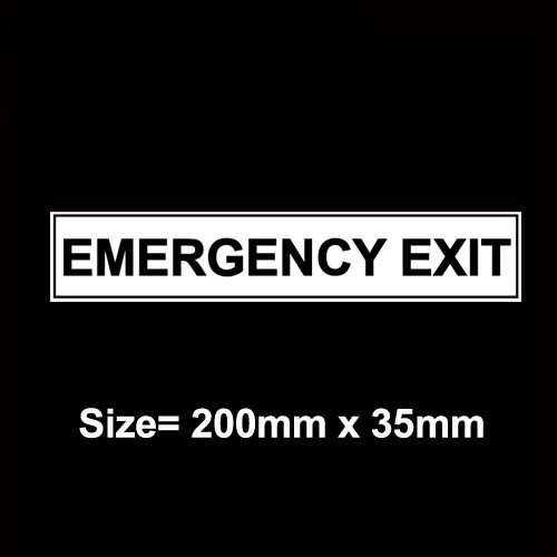 Emergency exit sticker - sticker, self