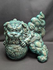 Large ceramic foo dog - ceramic,