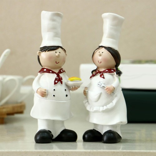 Couple chef figurine - 2x,