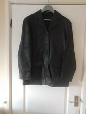 Womens Ben Sherman Black Leather Jacket Size 14