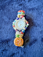 Unusual Watch with beaded bracelet will need a new battery