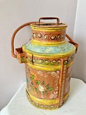 Old  Vintage Hand Painted Milk Churn -  14 Inch x 10 Inch