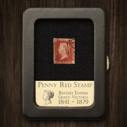British empire penny red stamp - penny,