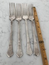 Four Vintage Silver Plated Fork 