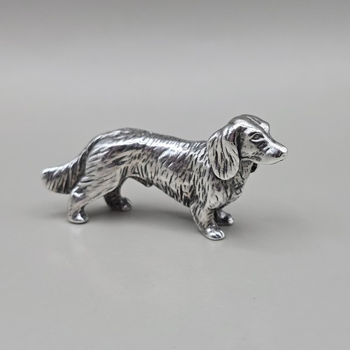 Collectible solid silver dog - silver,