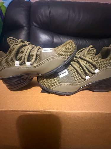 Boys olive green puma cell - green,