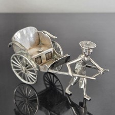 Silver Rickshaw Statuette